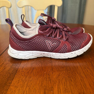 Vionic Brisk Alma Lace Up Walking Trainer Shoes Wine Burgundy Size 9.5‎